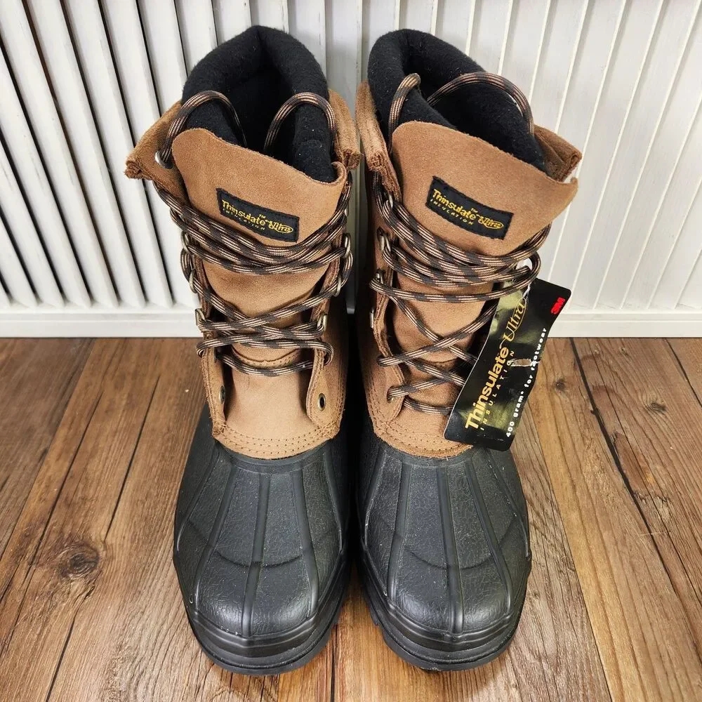 Browning Thinsulate Winter Boots Mens Sz 7 Brown Suede Outdoors Hunting Snow